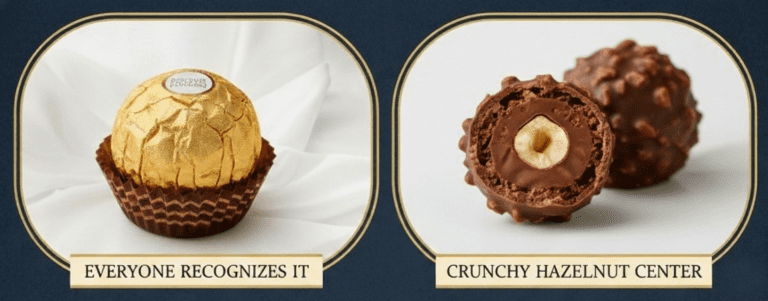 Ferrero Rocher chocolates, an iconic and universally loved Valentine’s Day gift.