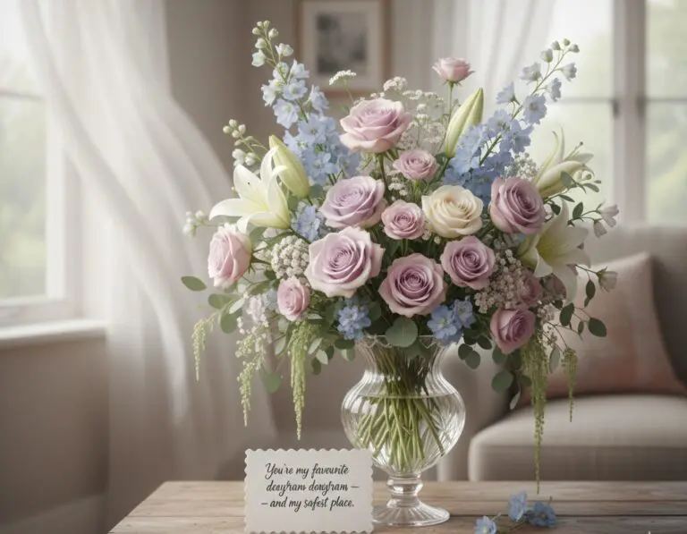 Pisces zodiac flowers featuring dreamy lilies and soft pastel blooms symbolizing romance and intuition