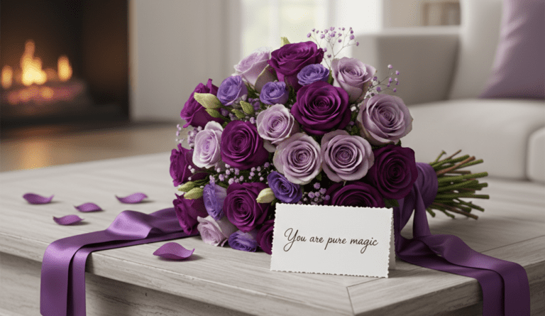 Purple Roses and Purple Flowers for Valentines Day Magical Intense Crush Energy