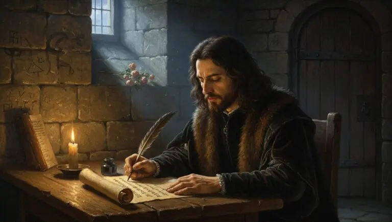 Valentine’s Day origins image highlighting the oldest recorded Valentine letter written by a prisoner in history.