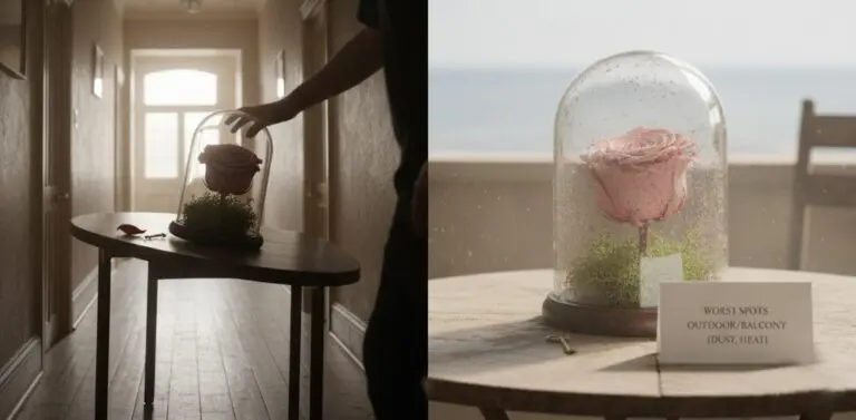 Worst spots to place preserved roses that can shorten their lifespan quickly.