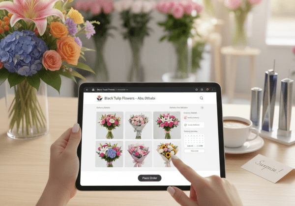 First step in flower delivery process ordering flowers online with ease