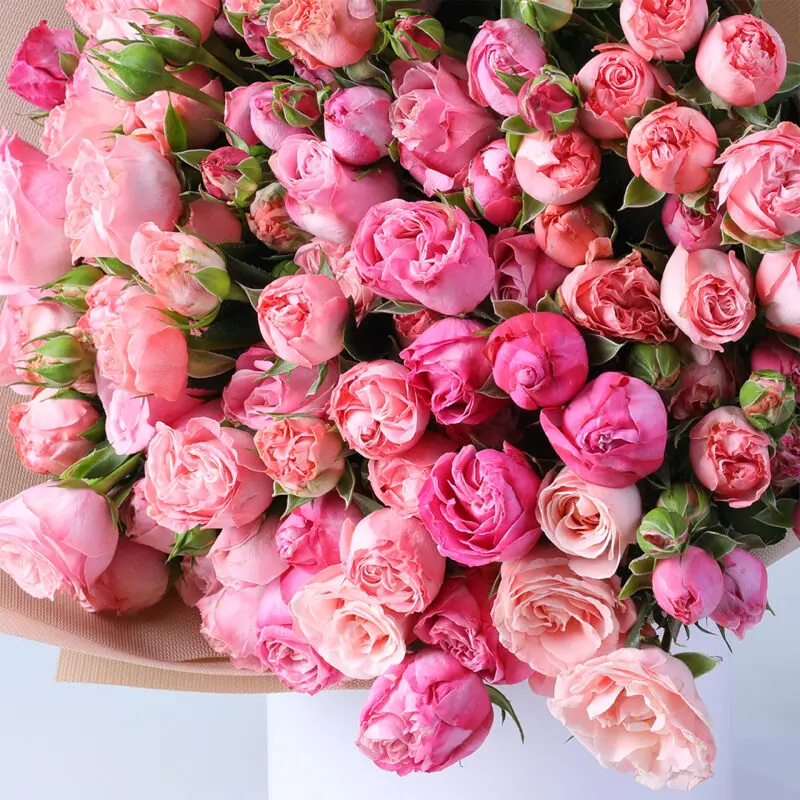 fluffy pink rose peony bouquet 05