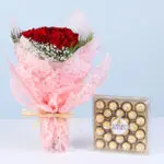 Classic Love Roses & Ferrero Rocher 1 love-red-roses-ferrero-rocher