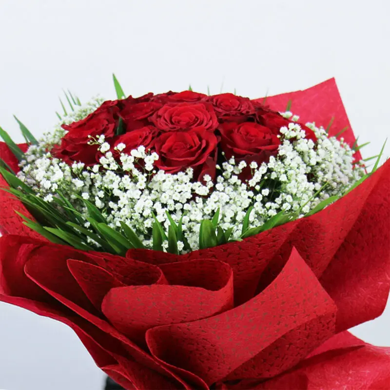 premium 10 red roses valentines bouquet 04