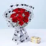 red-rose-bouquet-with-ferrero-16pcs-box