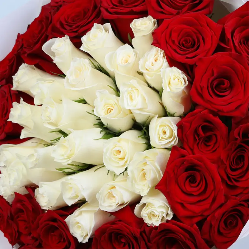 red-white-rose-bouquet_03 red white rose bouquet 03