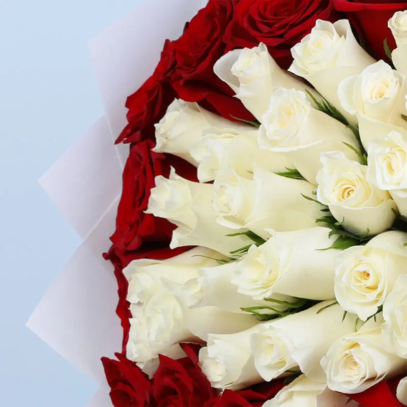 red-white-rose-bouquet_05 red white rose bouquet 05