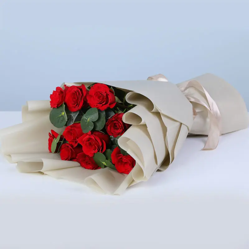 signature-red-roses-eucalyptus-bouquet_02 signature red roses eucalyptus bouquet 02