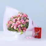pink-lisianthus-baby-rose-bouquet-lindt