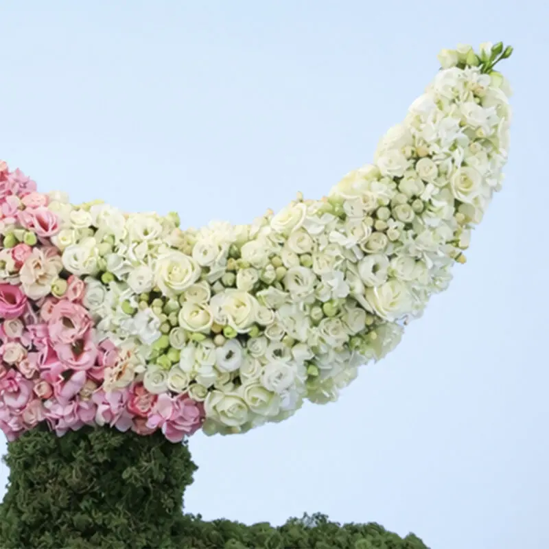 pink-white-rose-crescent-floral-arrangement_04 pink white rose crescent floral arrangement 04
