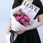 Purple Romance Roses Bouquet with LOVE Card 1 purple-roses-message-card-bouquet-valentines