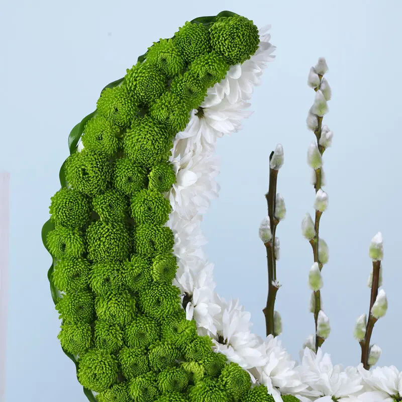 ramadan crescent floral table centerpiece 03