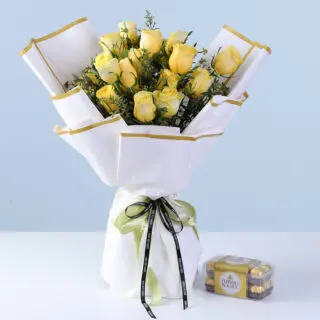Yellow Roses Ferrero Combo