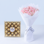Blush Whisper Rose Bouquet with Ferrero Treat 1 blush-and-indulge-20-pink-roses-24-chocolates