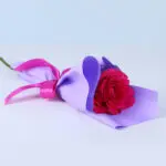 single-dark-pink-rose-bouquet