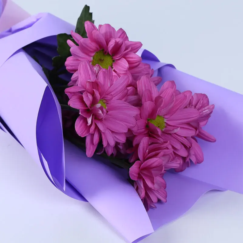 single purple chrysanthemum bouquet 04