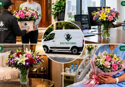 Dubai flower delivery service spreading love across the city with fresh and beautifully arranged flowers, featuring vibrant bouquets of roses, lilies, and mixed blooms prepared for same-day delivery to homes and special occasions.