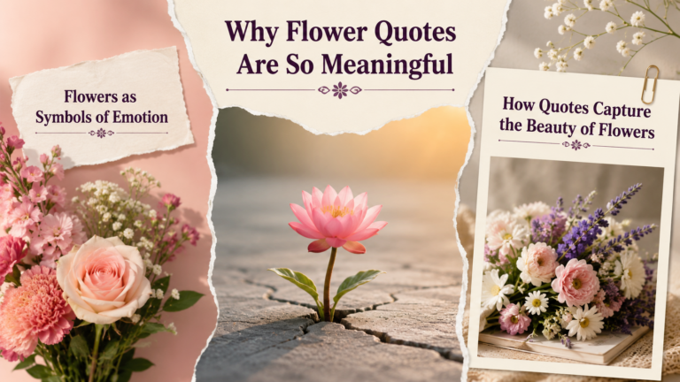 earn why flower quotes are so meaningful, expressing emotions, beauty, love, hope, and inspiration while capturing the timeless connection between nature and human feelings."