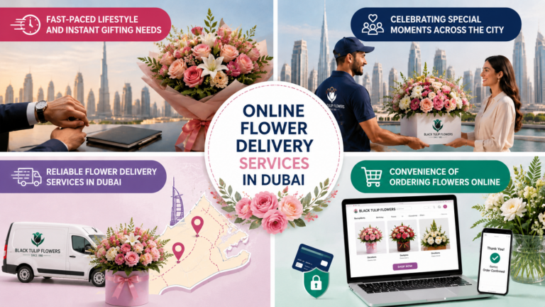 Online flower delivery service in Dubai offering fresh bouquets and elegant floral arrangements with convenient same-day delivery for birthdays, anniversaries, and special occasions across the city.