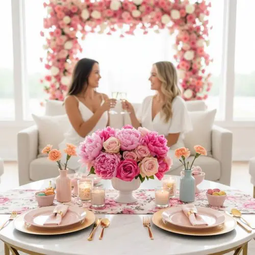 7. Girls’ Get-Together Floral Theme