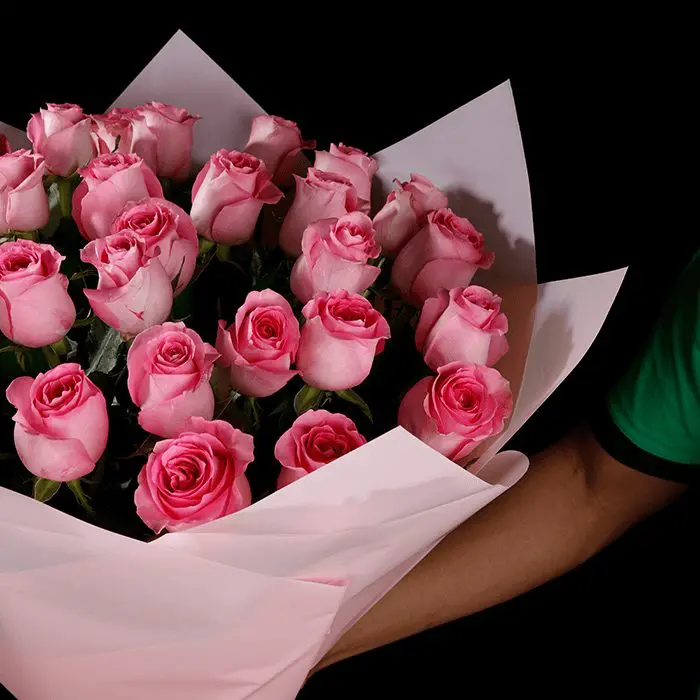 50 pink rose bouquet 2