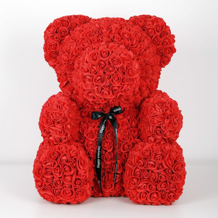 appealing red rose teddy bear