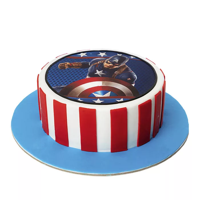 captain america theme cake jpg