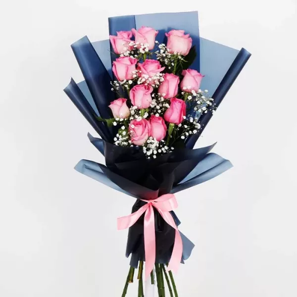 designer bouquet of 12 purple roses jpg