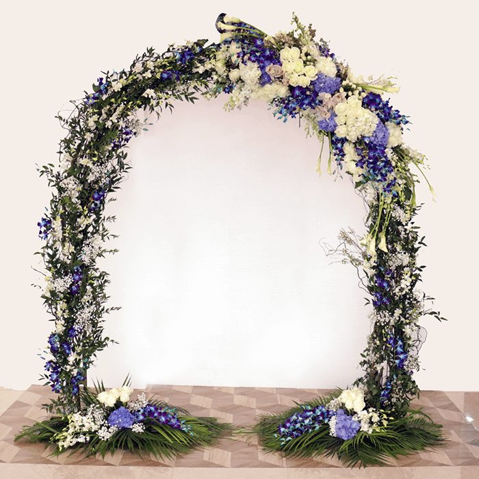 Enthusiastic Blue and White Arch Flower Delivery Dubai, UAE
