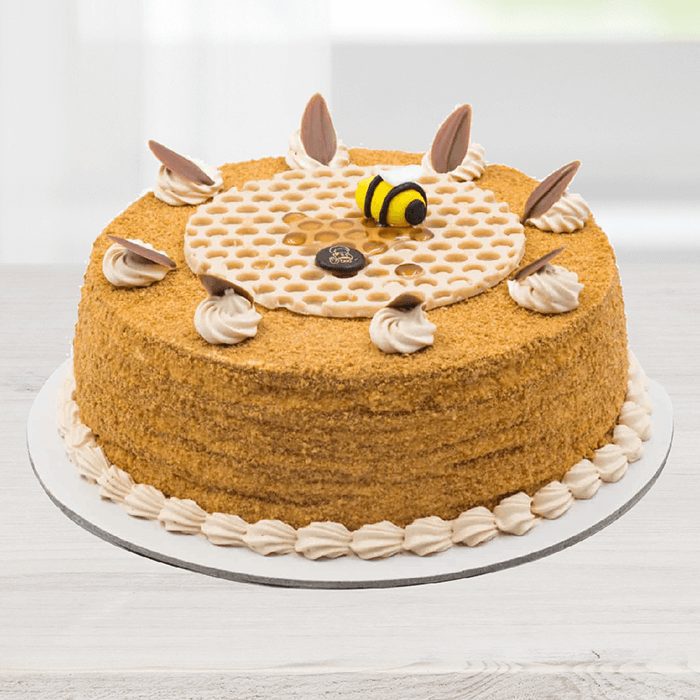 Eggless Honey Cake (Indian Bakery Style)