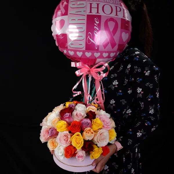 mix roses for breast cancer awareness flower jpg