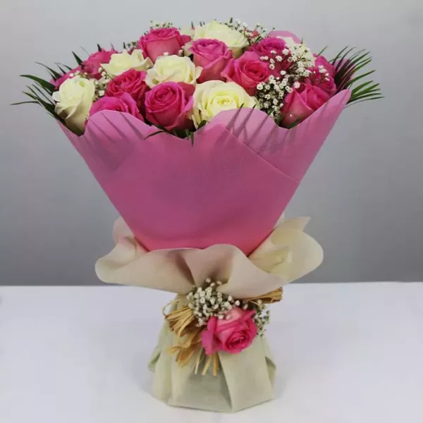 white and pink rose bouquet jpg