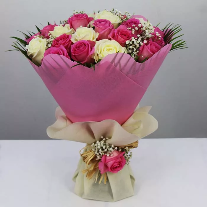 white and pink rose bouquet jpg