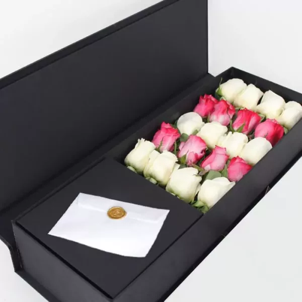 white deep purple roses in black box 3 jpg