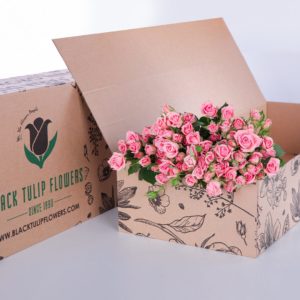 Spray Roses Pink Odilia with vase