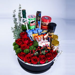 Abundant Hamper Box by Black Tulip Flowers