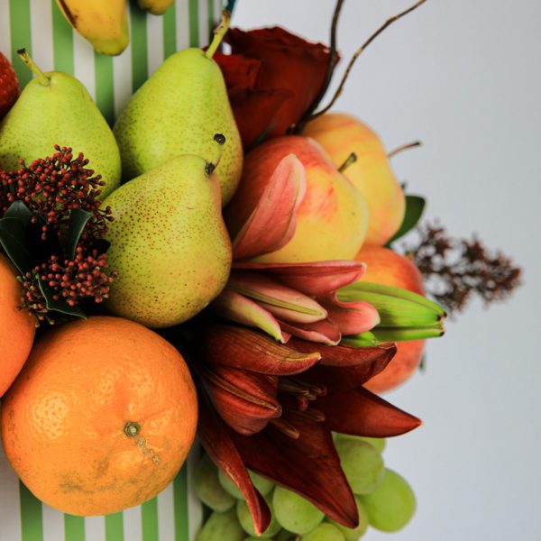 Aspiring Delight fruit arrangement in a box.