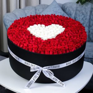 Heartfelt Round Arrangement by Black Tulip Flowers