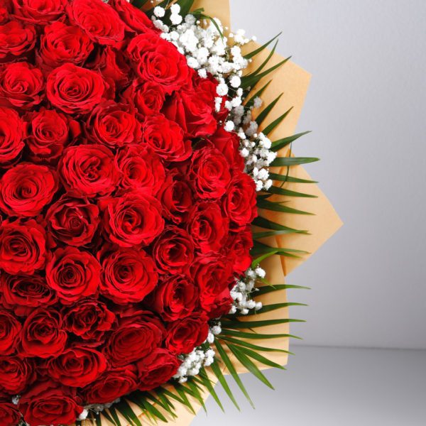 Beauty In Red bouquet by Black Tulip Flowers