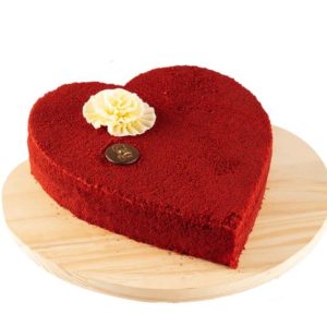 Red velvet heart cake