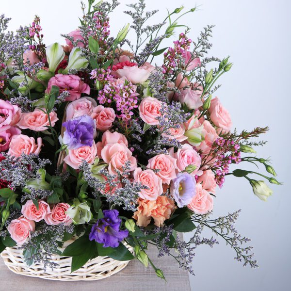 Charming Basket by Black Tulip Flowers