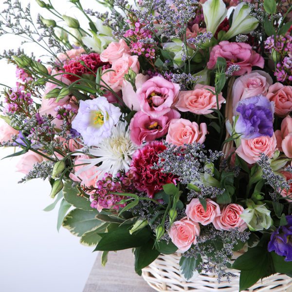 Charming Basket by Black Tulip Flowers