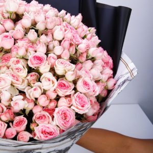Charming Beauty by Black Tulip Flowers.