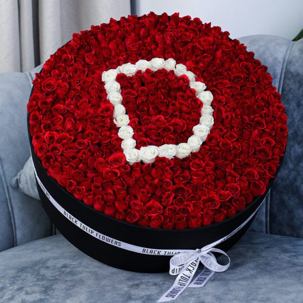 Darling Round Arrangement by Black Tulip Flowers