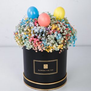 Easter Rainbow flower box by Black Tulip Flowers