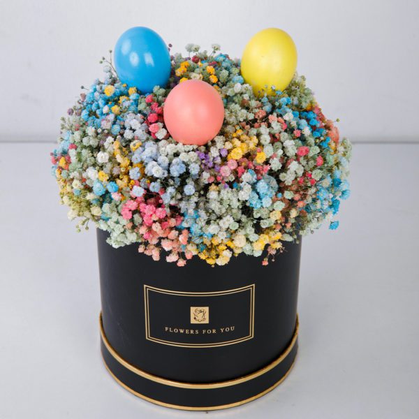 Easter Rainbow flower box by Black Tulip Flowers