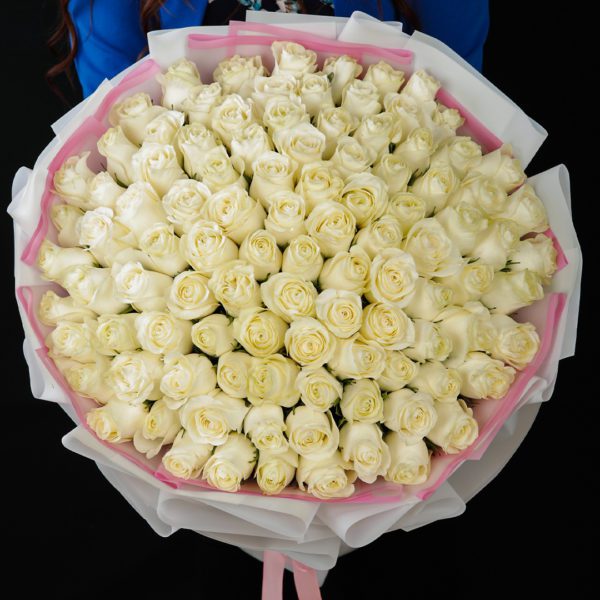 Eternal White bouquet by Black Tulip Flowers.
