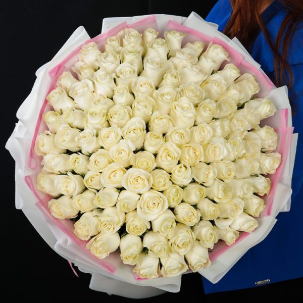 Eternal White bouquet by Black Tulip Flowers.