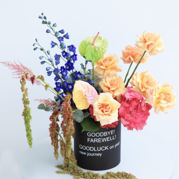 Farewell Love flower box by Black Tulip Flowers